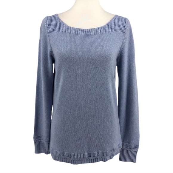 Benedetta B. Sweaters - Benedetta B. Light Blue Knit Crew Neck Sweater, Size L